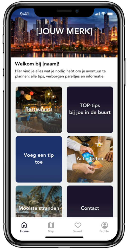 GoHere app – Homepage